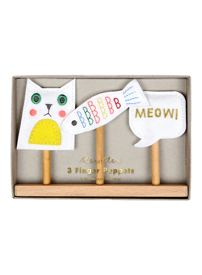 Meri Meri 3-Piece Cat Finger Puppet Set