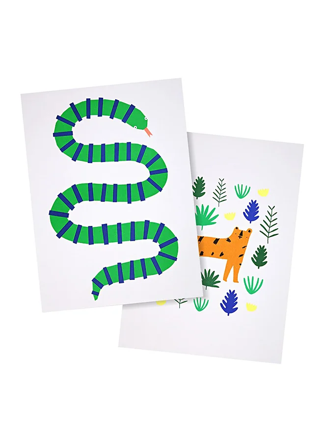 Meri Meri 2-Piece Jungle Art Prints Set