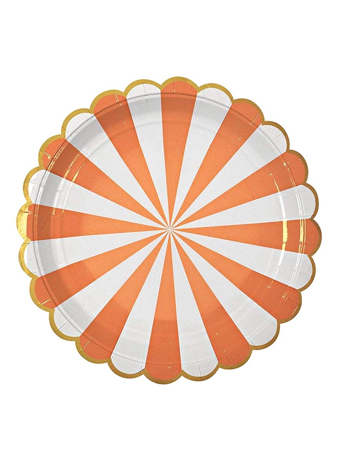 Meri Meri - 8-Piece Toot Sweet Striped Plate Set 9 x 9inch - Image 1