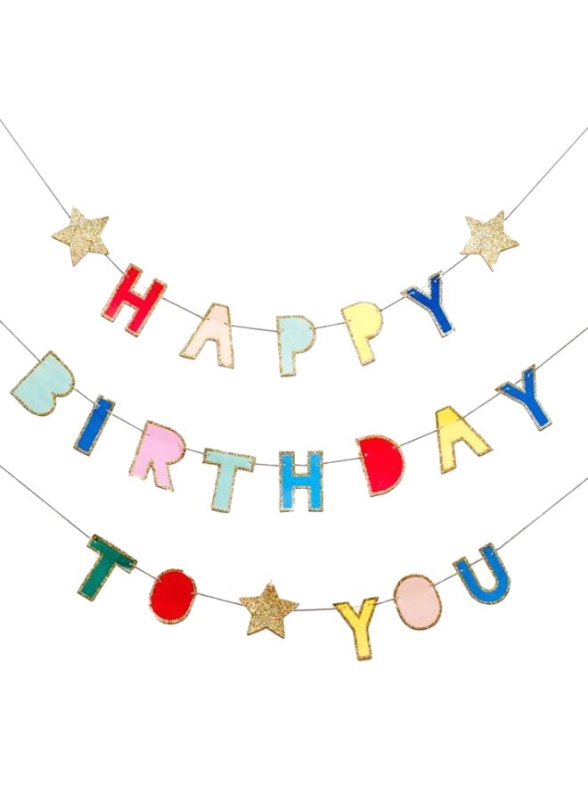 ميري ميري إكليل بتصميم عبارة «Happy Birthday» طراز 45-1290 14بوصة - Image 1