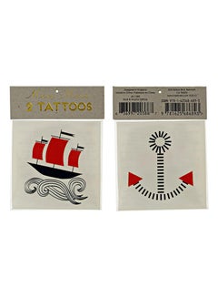 2-Piece Boat And Anchor Tattoos Set 45-1380 9 x 7cm