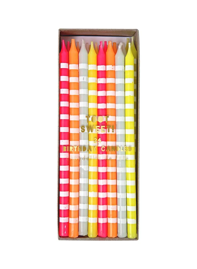 Meri Meri 24-Piece Pastel Party Candle Set 45-1798 6 Inch