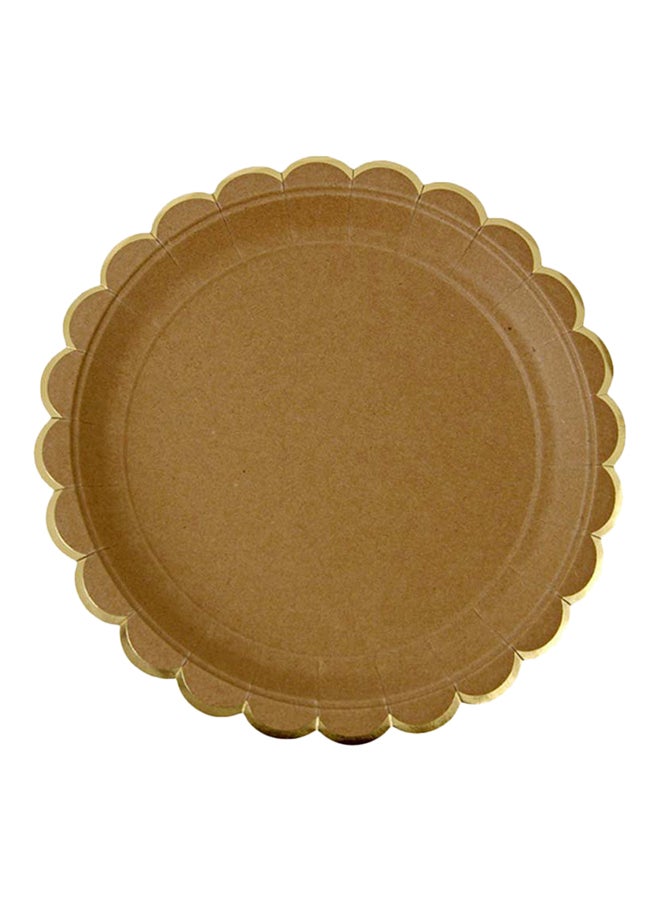 Meri Meri 8-Piece Natural Scollop Edge Plate Set 9 x 9inch 