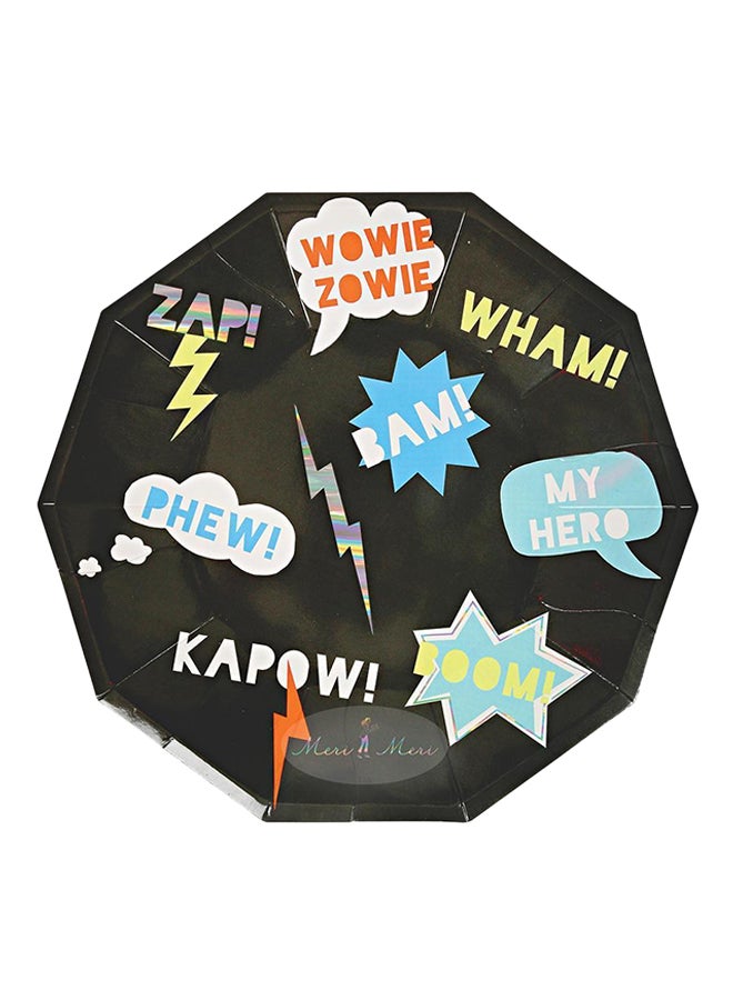 Meri Meri 8-Piece Zap! Plate Set 