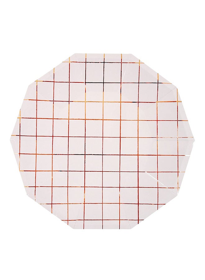 Meri Meri 8-Piece Grid Paper Plate Set 7 x 7inch  - Image 2