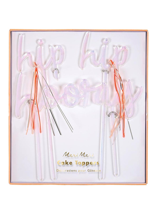 Meri Meri 3-Piece Hip Hip Hooray Cake Toppers Set 