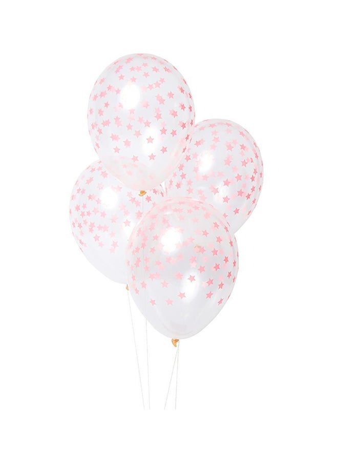Meri Meri 8-Piece Coral Star Balloon Set 11 x 11inch  - Image 2