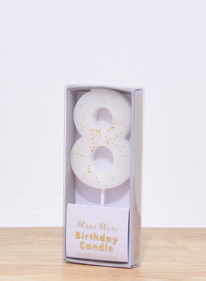 Meri Meri 8 Number Candle  - Image 2