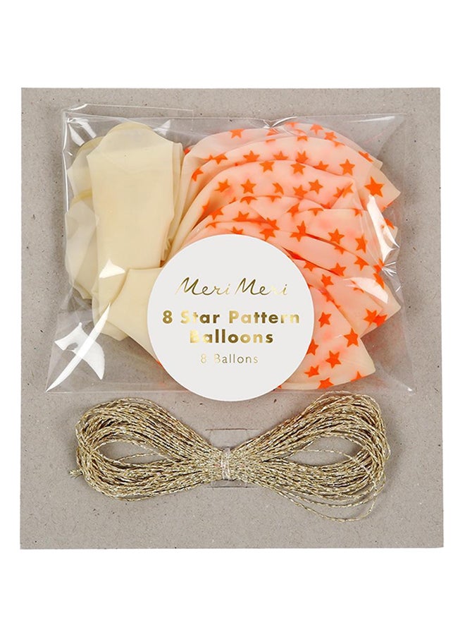 Meri Meri 8-Piece Star With Ties Balloons Set 11 x 11inch  - Image 1