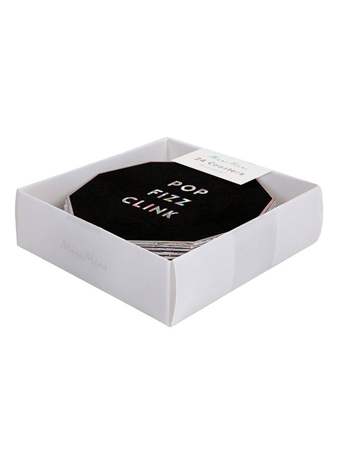 Meri Meri 24-Piece Holographic Coasters Set 4 x 4inch  - Image 2