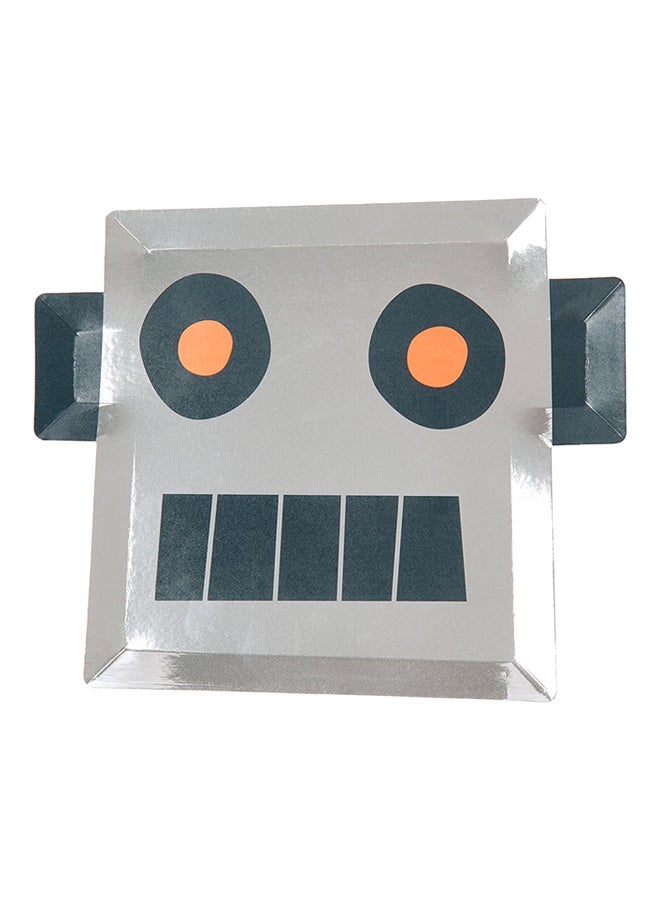 Meri Meri 8-Piece Robot Plates 