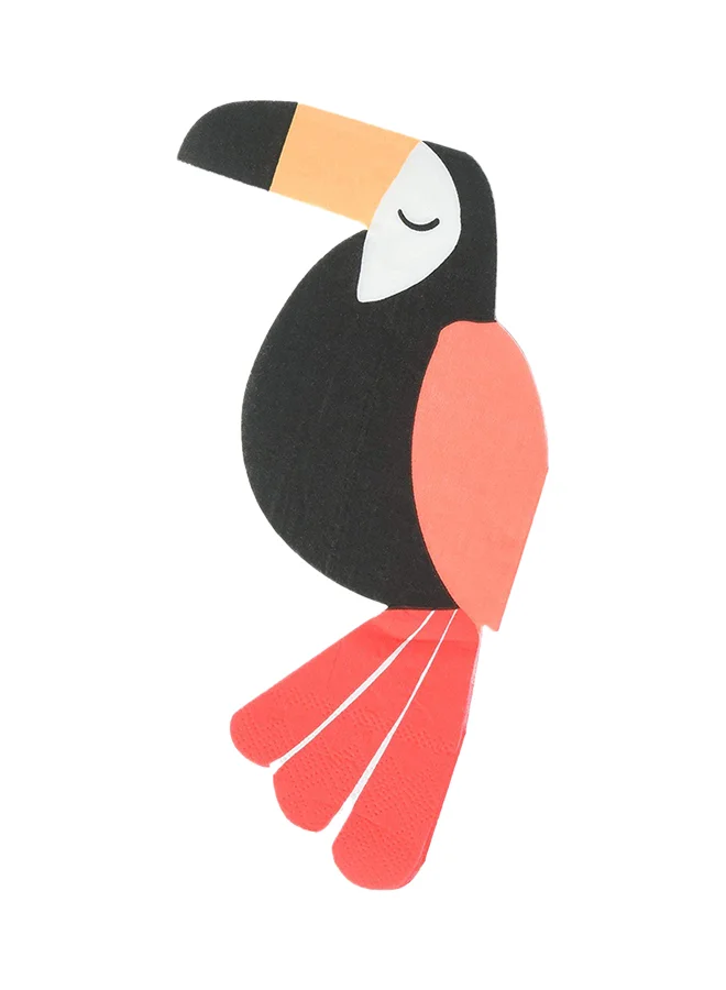 Meri Meri 20-Piece Go Wild Toucan Napkin Set
