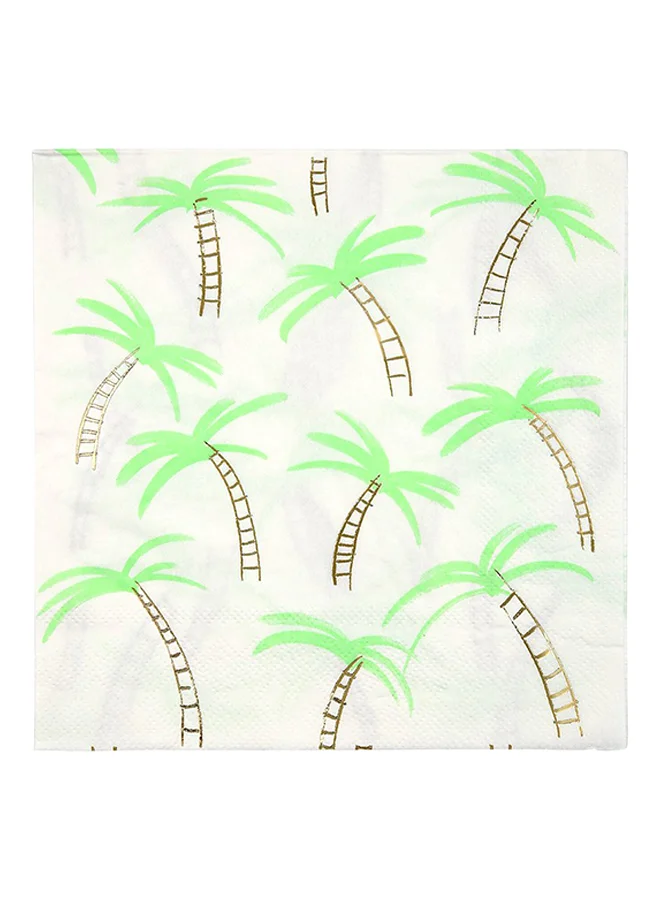 Meri Meri 16-Piece Palm Trees Napkin Set