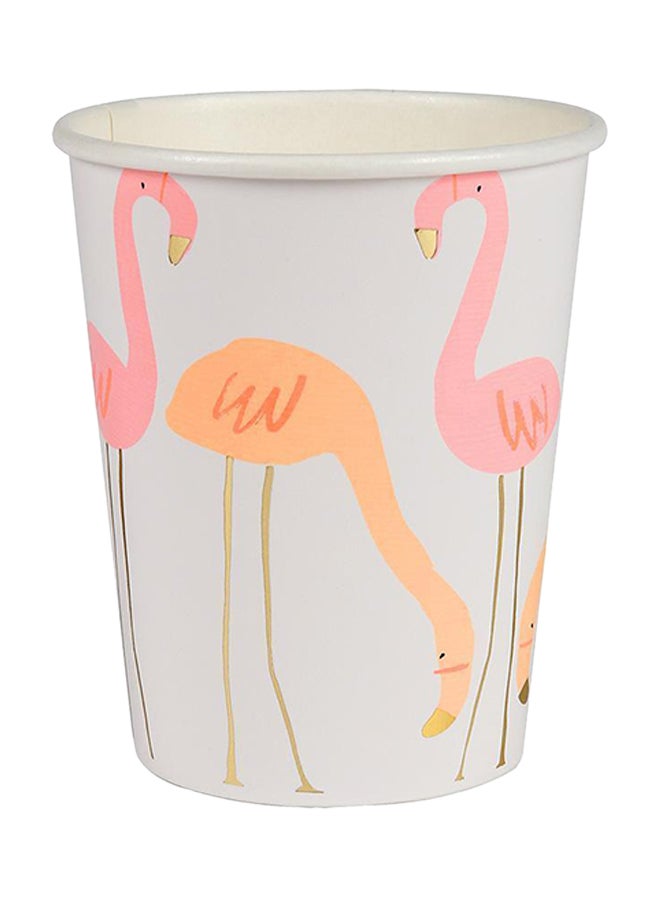 Meri Meri - 8-Piece Flamingo Cup Set 260ml - Image 1