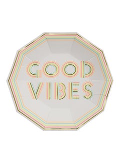 8-Piece Good Vibes Party Plate Set