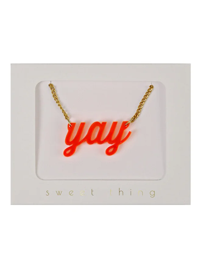 Meri Meri Orange Yay Necklace