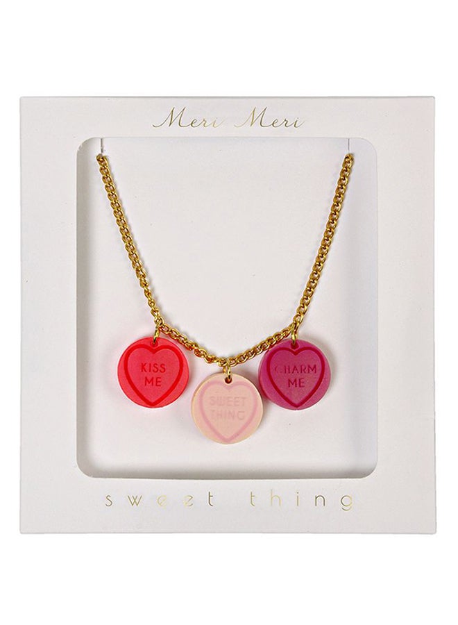 Meri Meri Love Hearts Necklace 21 to 20inch  - Image 2