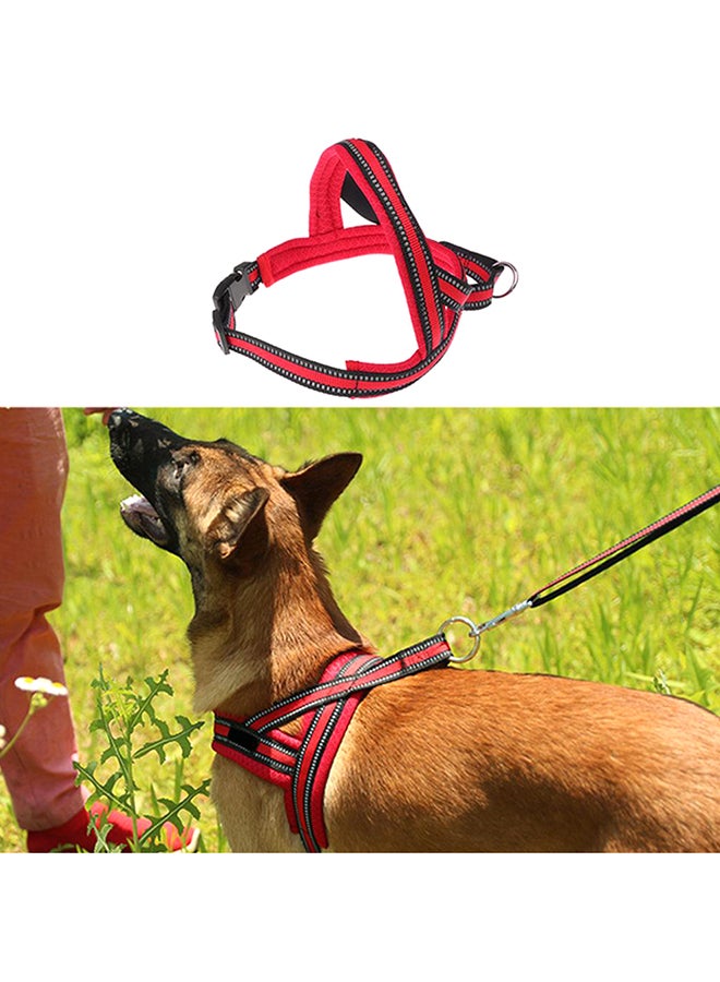 حزام صدر عاكس للكلاب جيد التهوية أحمر - Image 3