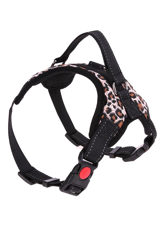 Leopard Print Breathable Chest Strap Harness Vest Brown/Black - Image 5