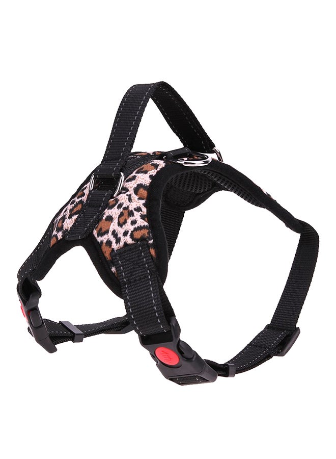 Leopard Print Breathable Chest Strap Harness Vest Brown/Black - Image 1