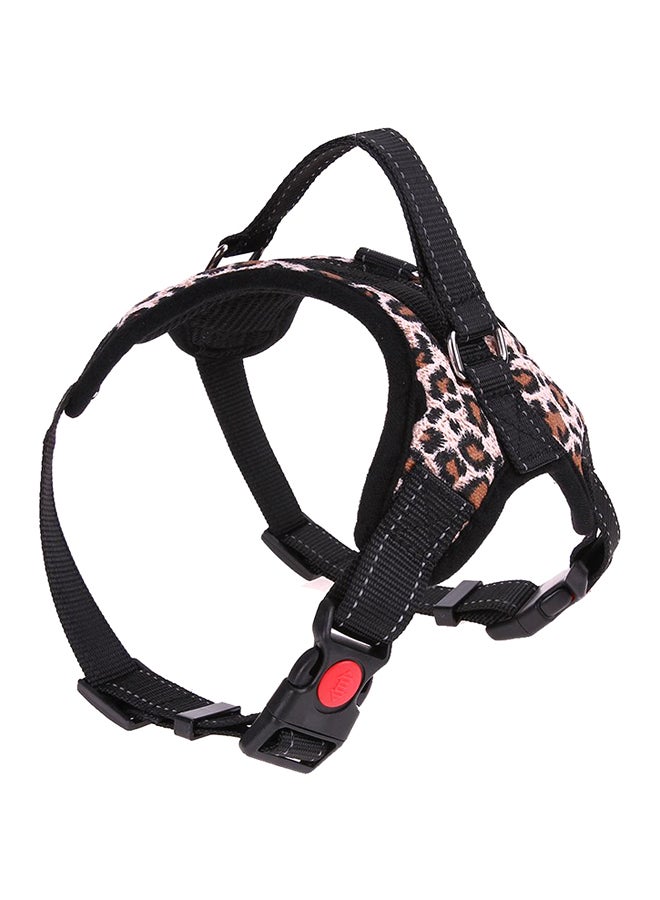 Leopard Print Breathable Chest Strap Harness Vest Brown/Black - Image 4