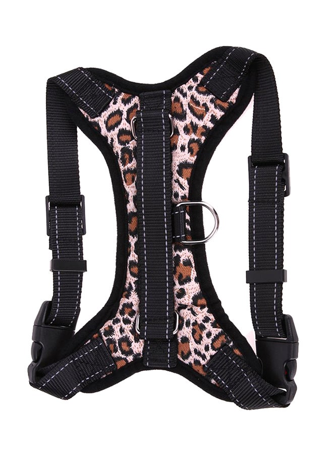 Leopard Print Breathable Chest Strap Harness Vest Brown/Black - Image 5