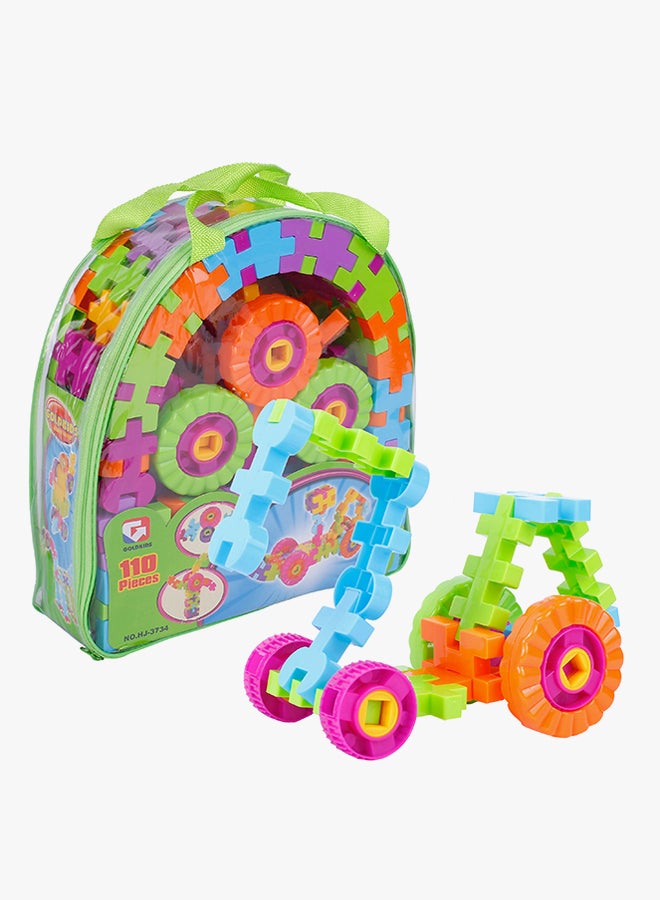 GoldKids 110-Piece House-Shaped Building Blocks With Tote Bags 110  - Image 3