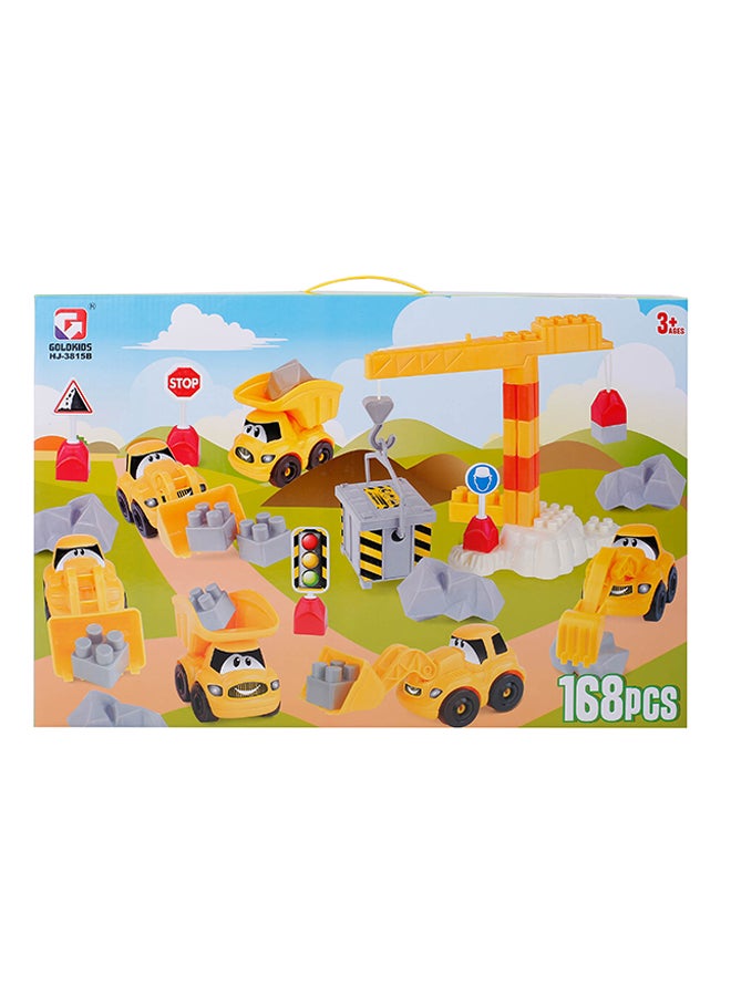 جولد كيدز لعبة أحجية مكونة من مجموعة مكعبات بناء من 168 قطعة داخل علبة أكبر من3 سنوات - Image 1