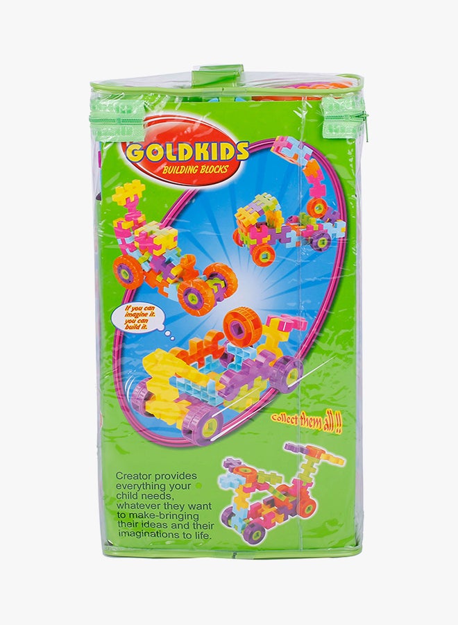 GoldKids HJ-3737 124-Piece Square Bag Building Block Set 124 3+ Years  - Image 2