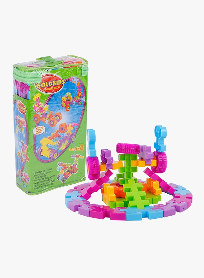 GoldKids HJ-3737 124-Piece Square Bag Building Block Set 124 3+ Years  - Image 3