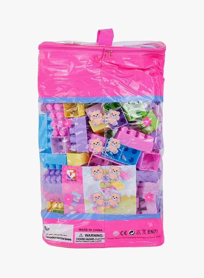 GoldKids - 140-Piece Multicolored Rectangular Building Blocks Set With Storage Bag 140 - Image 1