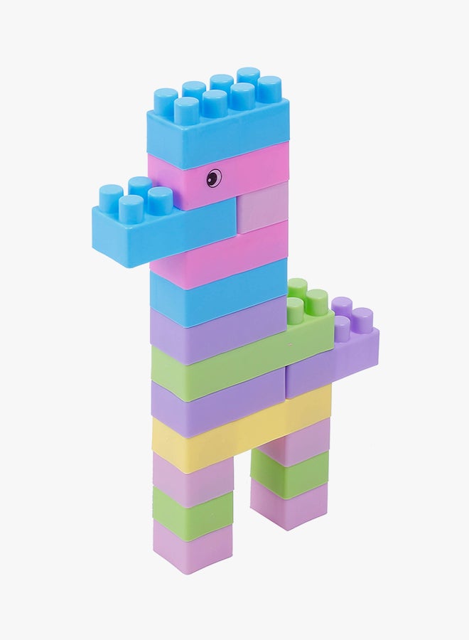 GoldKids - 140-Piece Multicolored Rectangular Building Blocks Set With Storage Bag 140 - Image 1