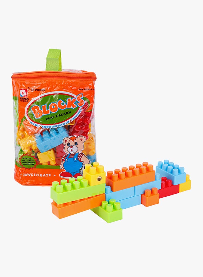 GoldKids HJ-3802D 56-Piece High Quality Sturdy And Durable Building Blocks Set With Storage Tote Bags 56 3+ Years  - Image 3