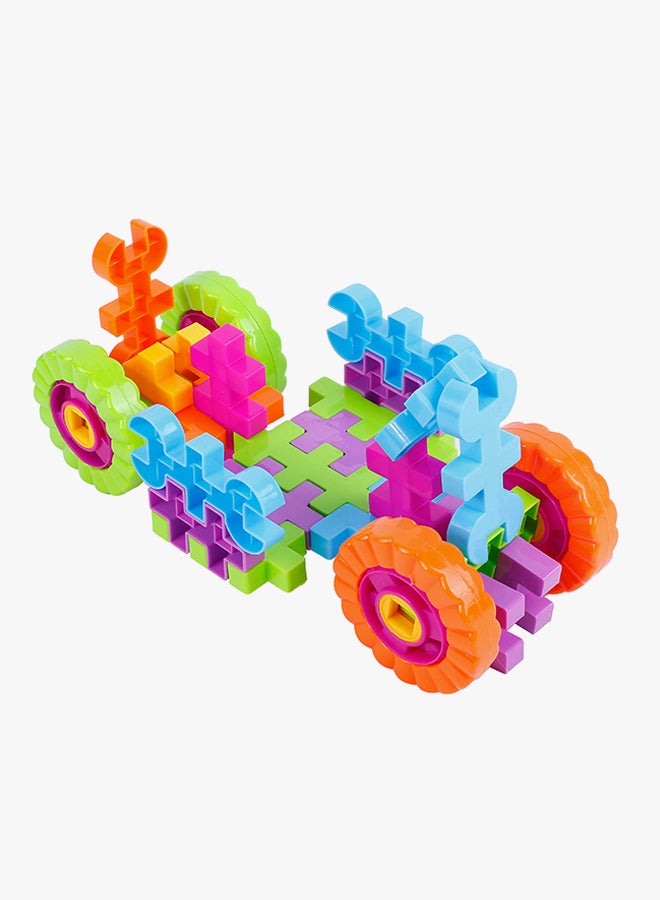 GoldKids - 96-Piece Hut Building Blocks With Tote Bag 96 - Image 1