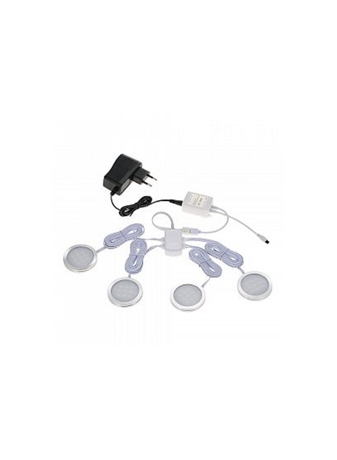 4-Piece LED Cabinet Light Set Multicolour 6cm
