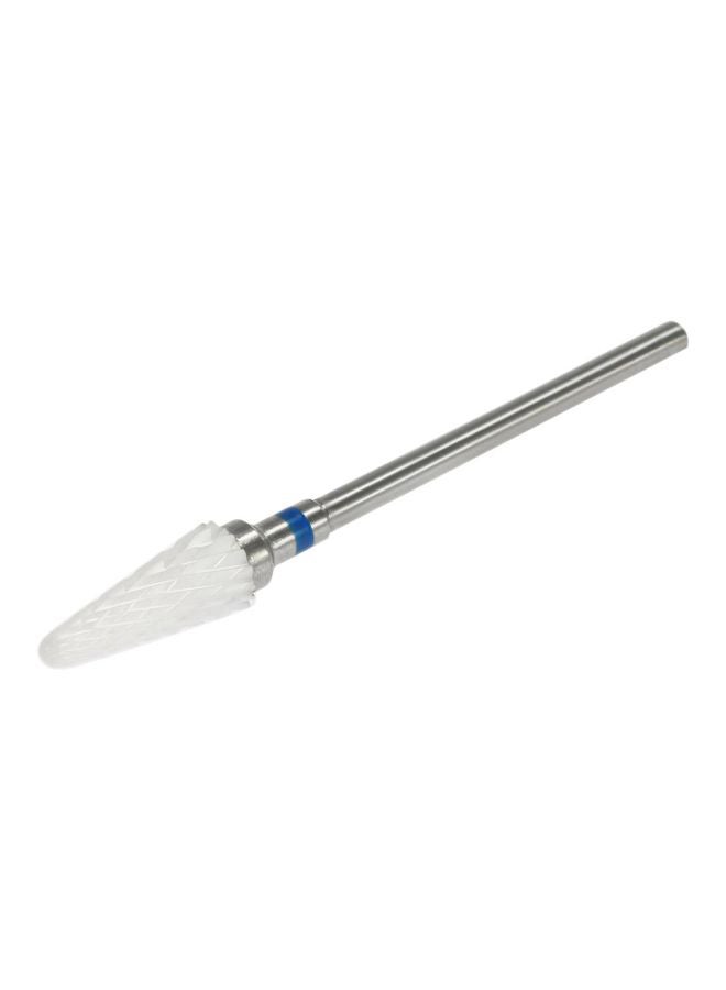 Flame Fine Nail Drill Bit Silver/White
