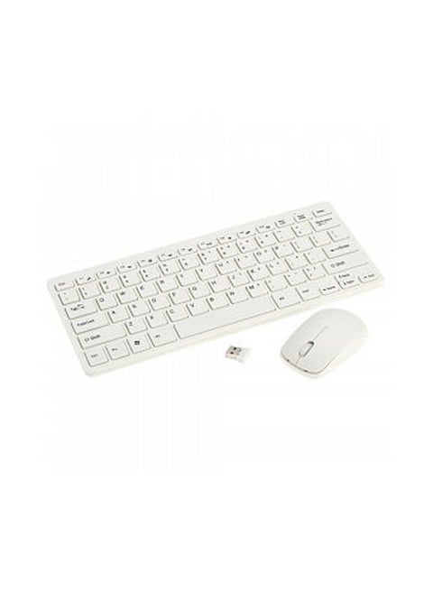 Wireless Keyboard And Mouse Set White