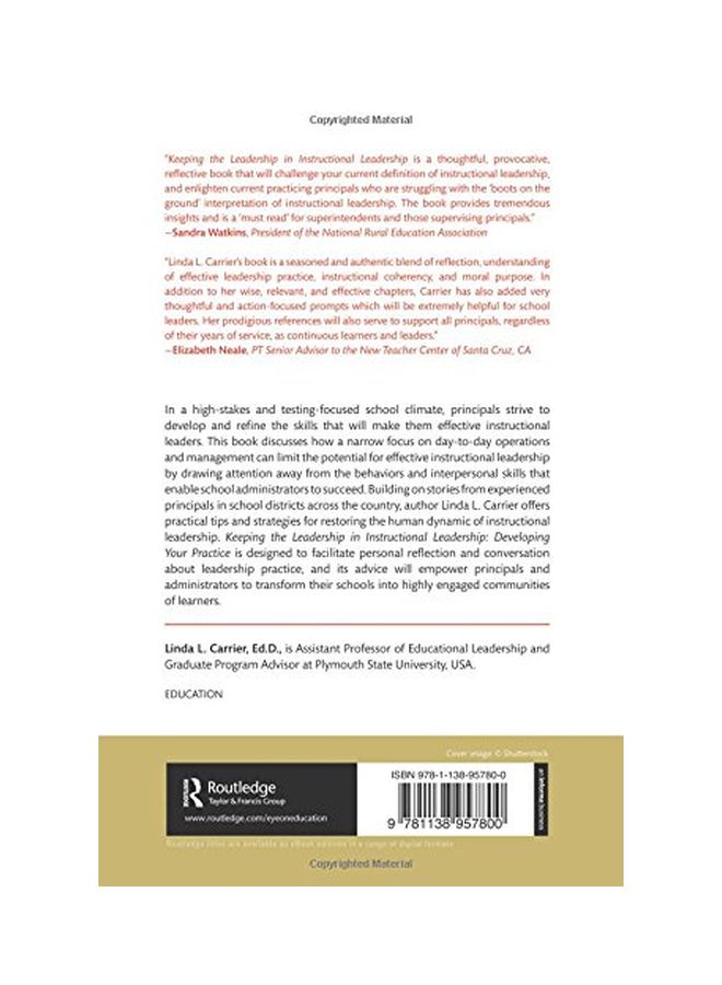 Keeping The Leadership In Instructional Leadership paperback english - 11 Mar 2017 - Image 2