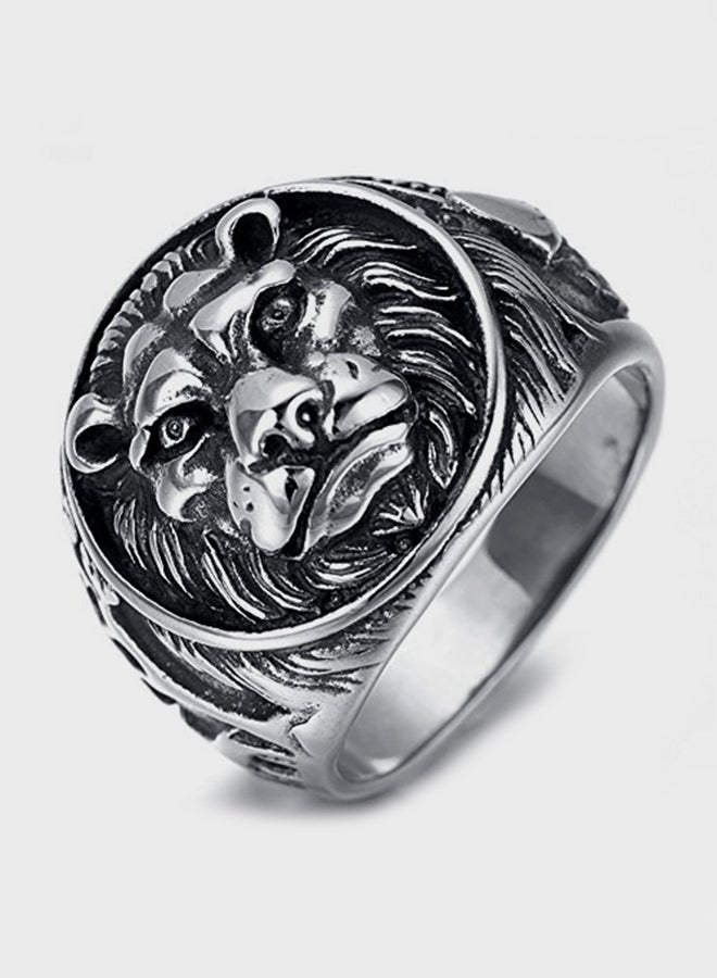 JAJAFOOK - Stainless Steel Lions Head Ring - Image 1