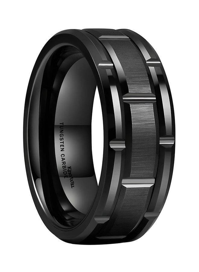 كينج ويل خاتم زواج من كربيد التنجستن بشق مزدوج - Image 1