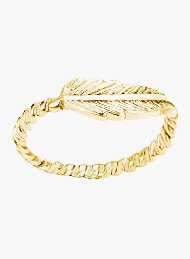 Sterling Silver Sideway Feather Ring