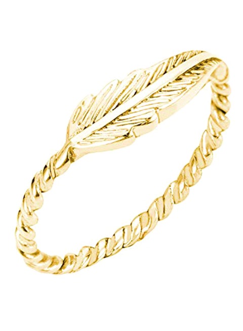 Sterling Silver Sideway Feather Ring