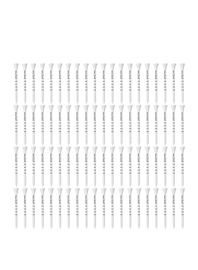 Generic 80 Piece Wooden Golf Tees With Striped Scale  - Image 1
