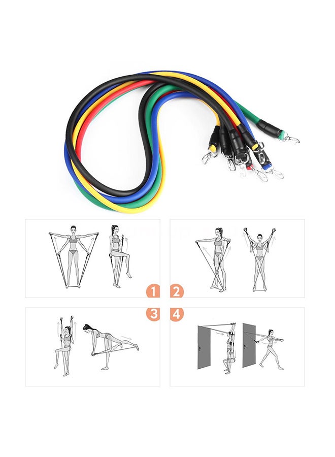 LIXADA - 10-Piece Exercise Tube Band Set With Carry Bag - Image 1