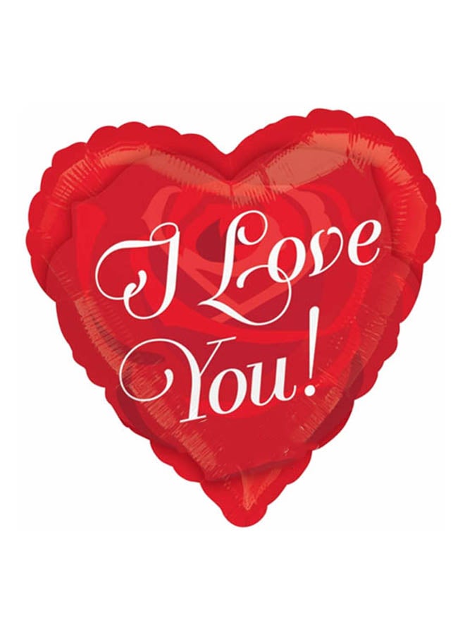 I Love You Rose Heart Foil Balloon 18inch