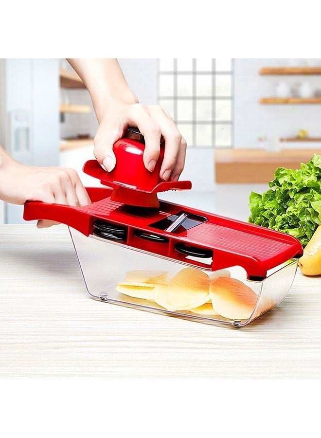 Multifunctional Stainless Steel Vegetable Cutter Red/Black 425grams - v1550057006/N20743114A_5