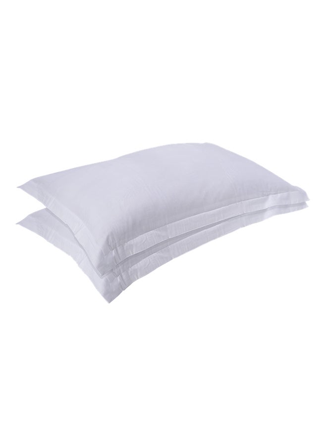 Casa Comfort 2-Piece Pillow Cover Set Cotton White 50x75cm  - Image 1