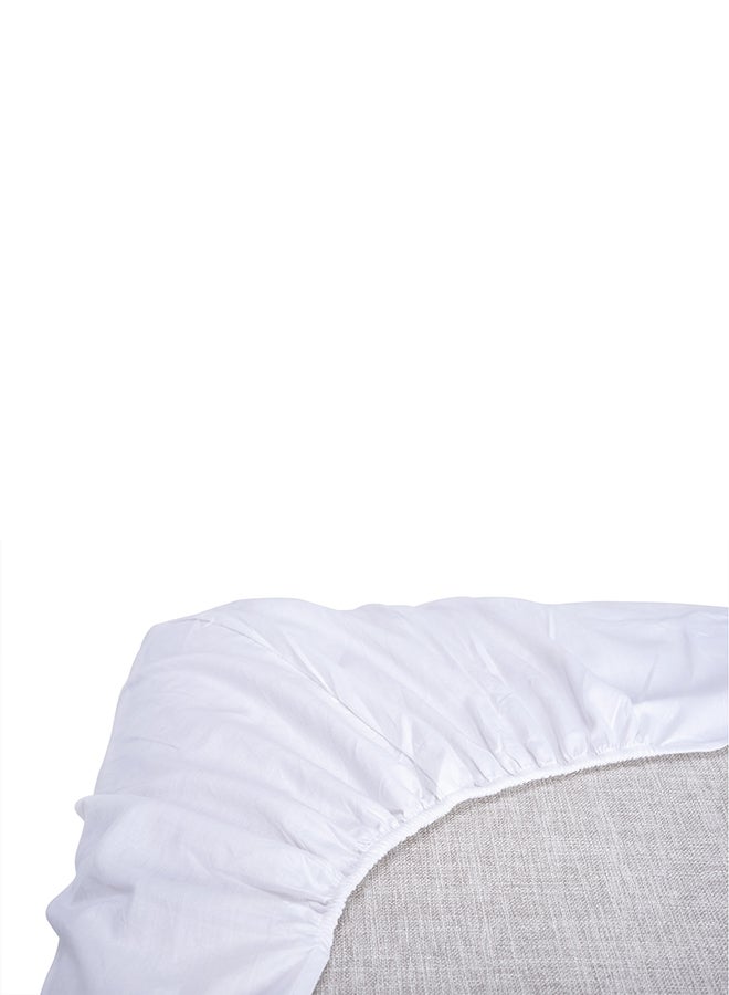 Cottage Fitted Sheet Cotton White 180x200x30cm - Image 2