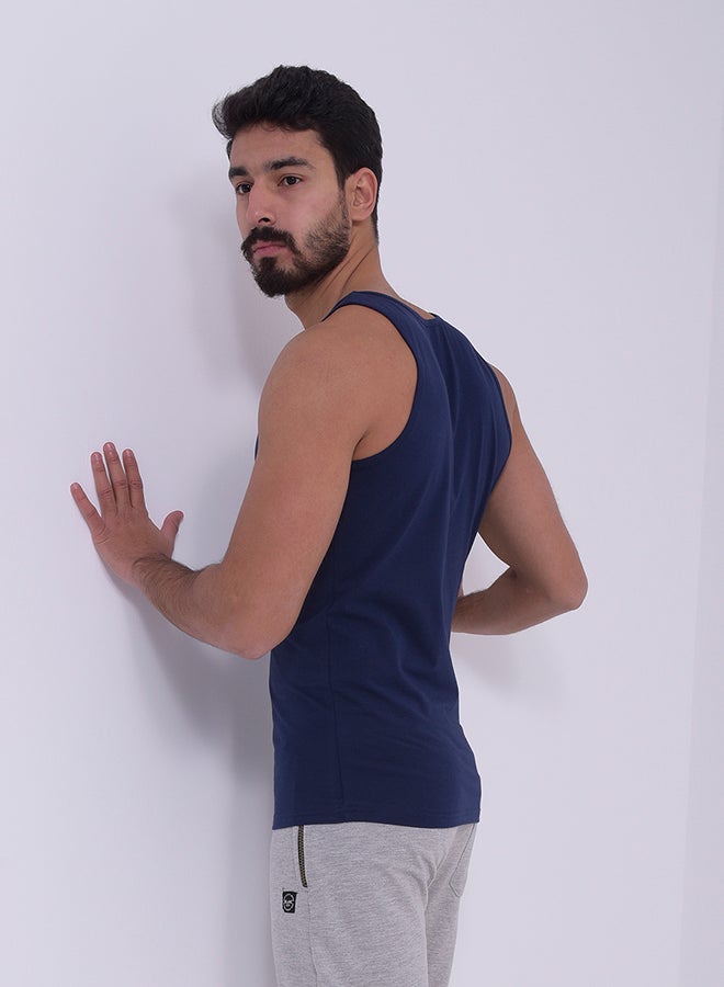 DICE Set Of 3 Sleeveless Undershirts Navy  - Image 2