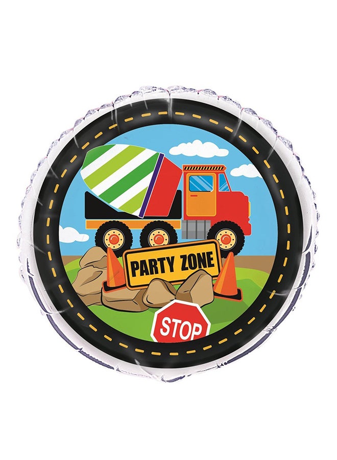 Unique Construction Party Foil Balloon 18inch - Image 2